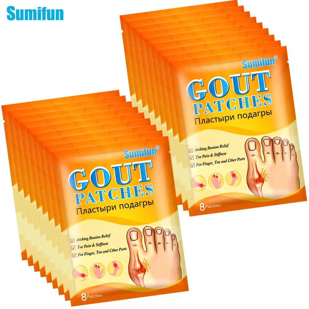 

80Pcs Sumifun Gout Patches Treat Bunion Hallux Valgus Pain Relief Sticker Toe Finger Swelling Ache Massage Medical Plaster