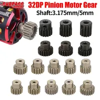 Surpass Hobby 32P Metal Pinion Motor Gear M0.8 32DP 5mm/3.175mm Shaft for 1/8 1/10 1/12 1/14 RC Car Wltoys Traxxas Tamiya HSP