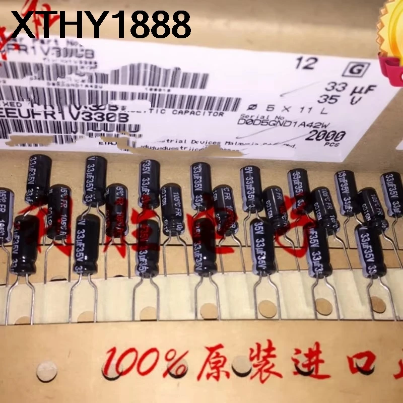 20PCS 33UF 35V Fever Capacitor 35V 33UF 5X11 FR High Frequency Ultra Low Resistance
