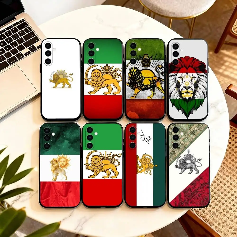 Lion F-Flag of I-Iran  Phone Case For Samsung Galaxy A73,A72,A71,A70,A53,A52,A51,Others Soft Black Cover