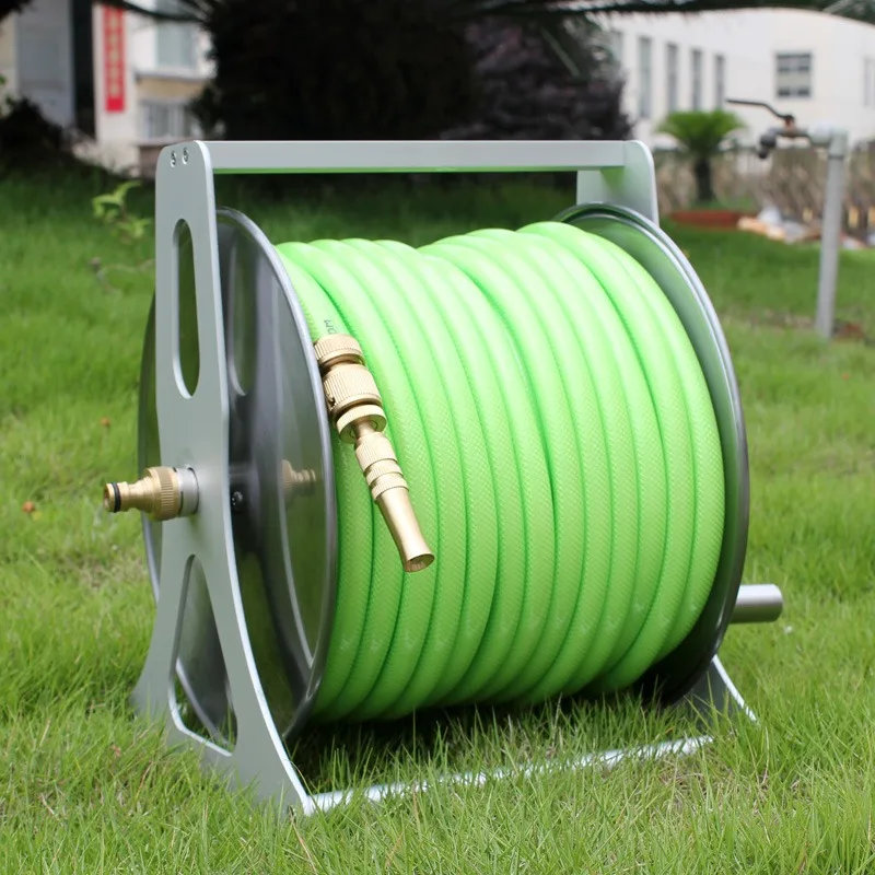 2025 إطار تخزين أنابيب المياه من الفولاذ المقاوم للصدأ للاستخدام المنزلي مع خرطوم مرن لسقي الحديقة