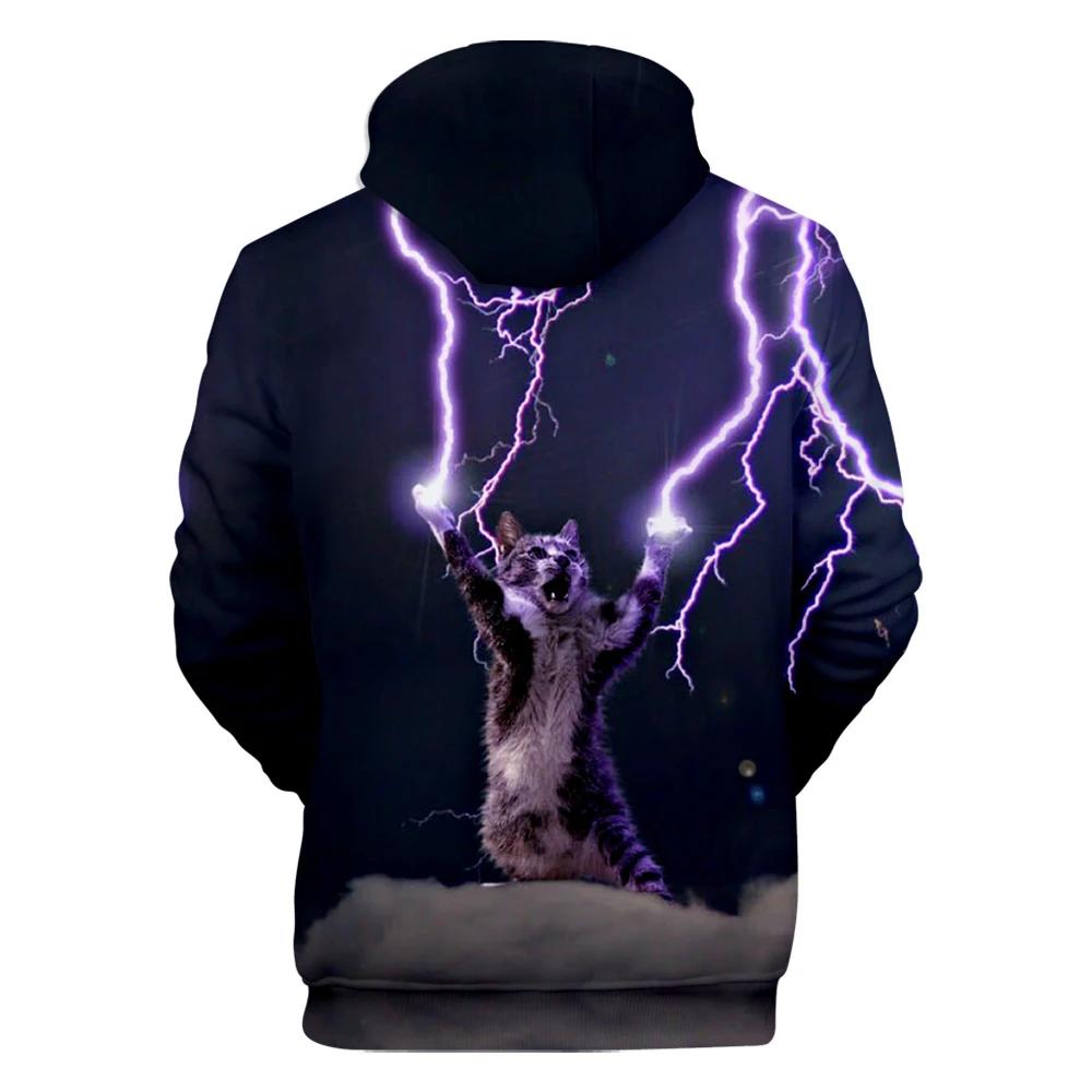 

Classic Lightning Cat Men Hoodies Boy girl kids Sweatshirt Lightning Cat Thunder Sweatshirt Children Men women Clothes Oversized