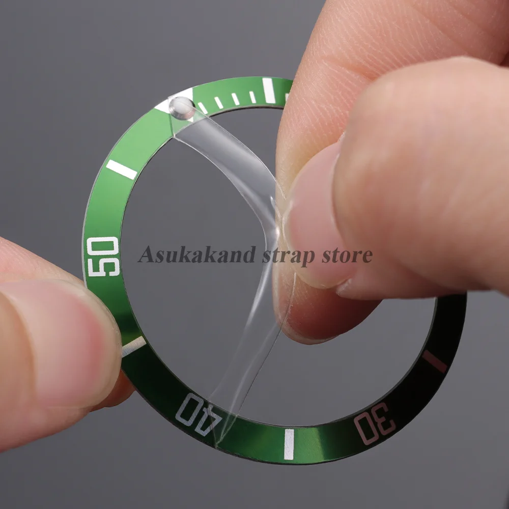 Aluminium Flat Watch Bezel Insert Watch Case 37.5mm*30.5mm for Rolex GMT Diving for Seiko Diving Movement Men Women Watch Part