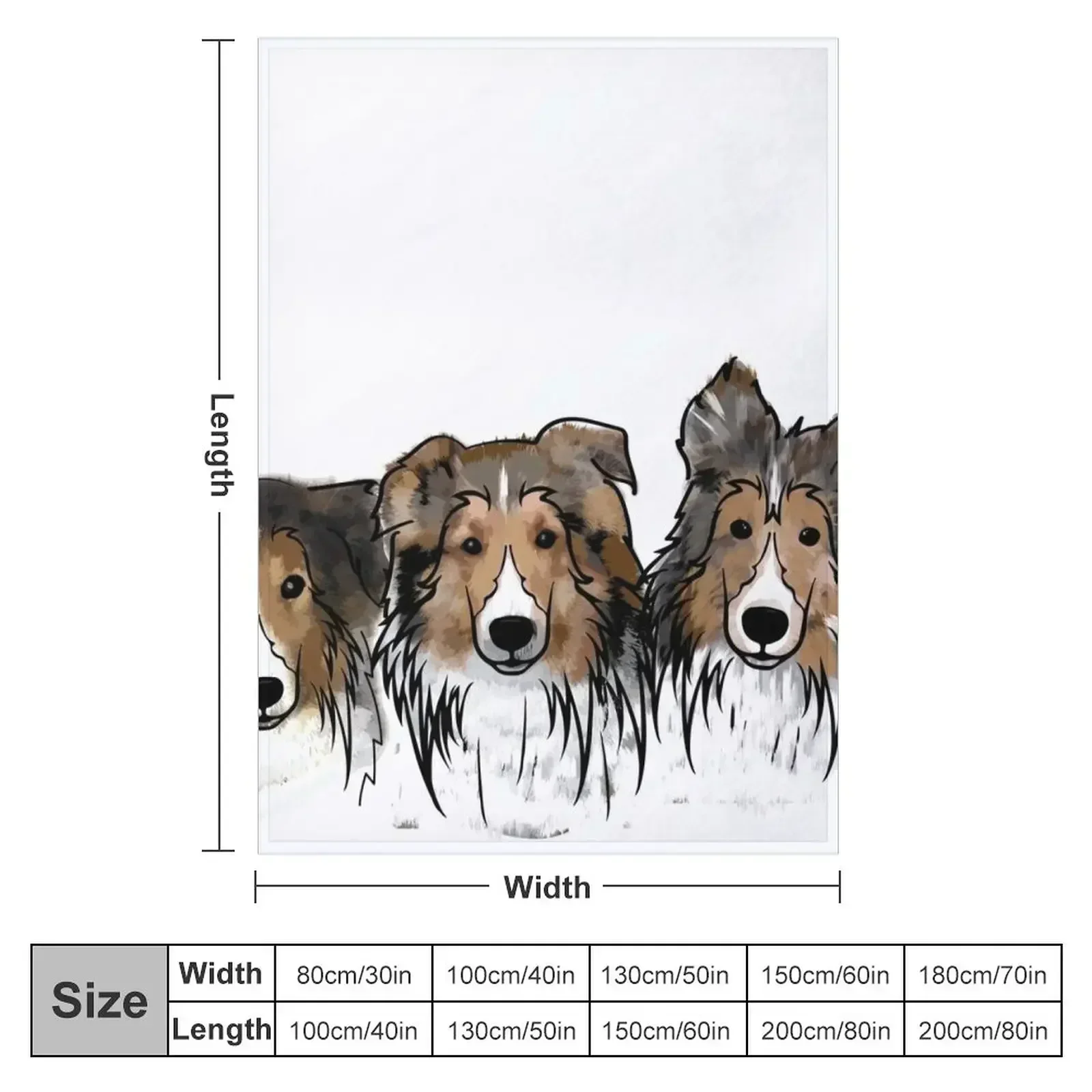 3 Shelties Throw Blanket Blankets For Sofas Giant Sofa Custom Hairys Cute Plaid Sofa Throw Blankets
