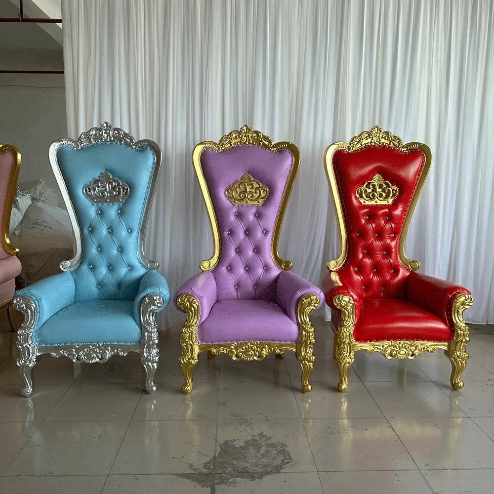 FSDKX Selling White Royal Wedding Couple Chairs Crown Sofa in Foshan China for Event Hot