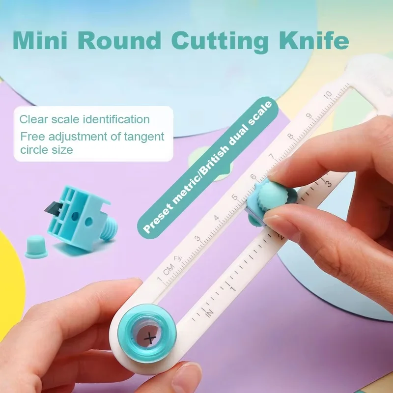 Circle Paper Cutter Multifunctional Craft Cutting Tools DIY Journal Photo Paper Scrapbooking Cards Cutters For Home Study Office