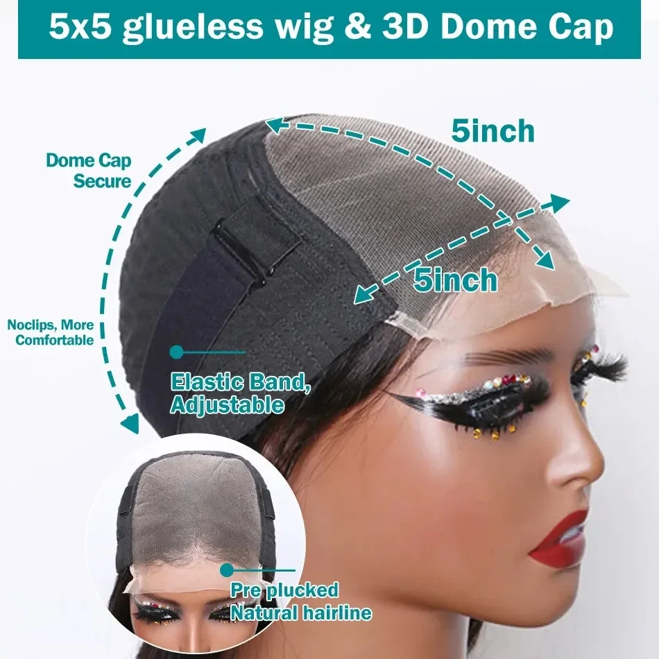 موجة عميقة الدانتيل الجبهة الباروكات شعر الإنسان 5x5 Hd الدانتيل إغلاق الباروكات شعر الإنسان غلويليس الباروكات الشعر البشري #4