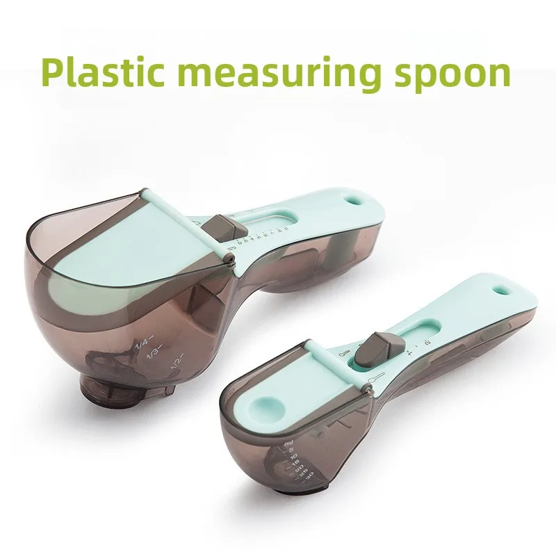 Adjustable Measuring Spoon Set Plastic Baking Kitchen Tool