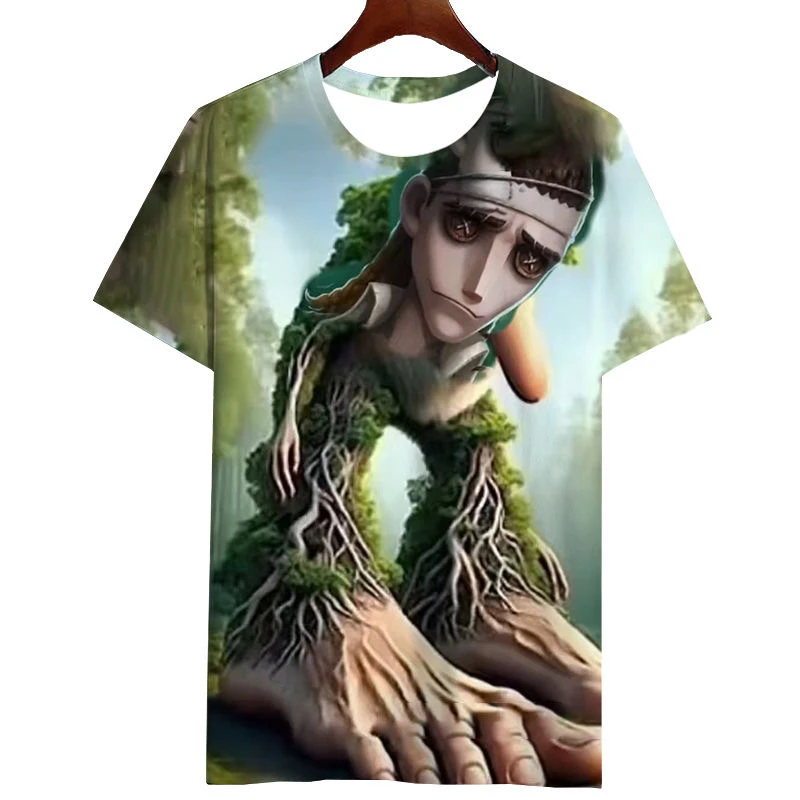 Tralalero Tralala 3D T-Shirt Wooden Stick Figure Funny Abstract Design Double-Sided Print Tralalero Tralala Short Sleeve Tops