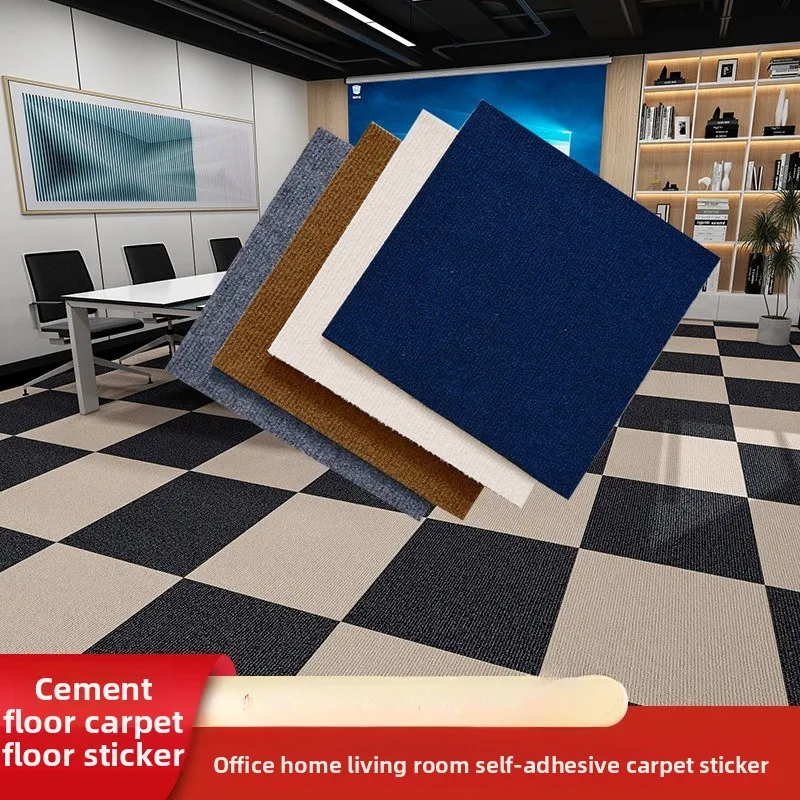 

Self Adhesive Carpet Floor Tiles Anti-Slip Reusable Carpet Squares Peel and Stick Carpet Floor Tile DIY for Bedroom (10 Pcs)