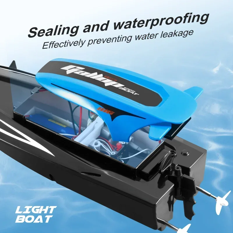 Lancha rápida inalámbrica de alta velocidad para niños, barco eléctrico a Control remoto, juguete impermeable, modelo 816