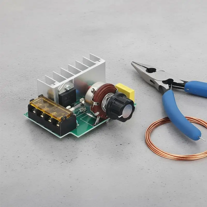 4000W 220V High Power Voltage Regulators SCR Speed Control Dimming Electronic Voltage Regulator Governor Thermostat