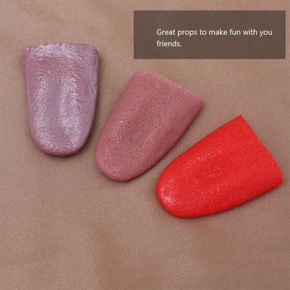 6 pezzi di lingua finta puntelli festa di Halloween ago in acciaio artificiale traforato realistico scherzo simulazione festival cosplay lingua