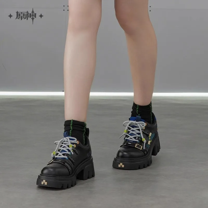Oficjalne Genshin Impact Oryginalne Kinich Tematyczne Impression Series Gadżety do Gry Grube Spody Sznurowane Pojedyncze Buty Anime Cosplay