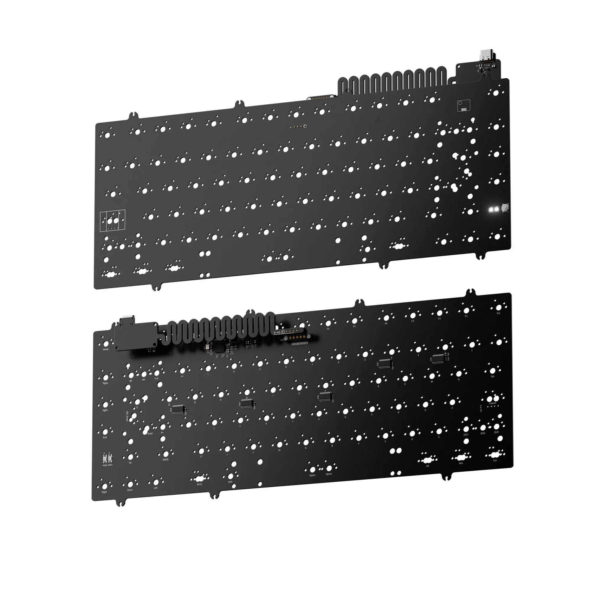 Wired Model 1.6mm Solderable PCB for KBDfans Athena75 Keyboard Replacement Multiple Layouts