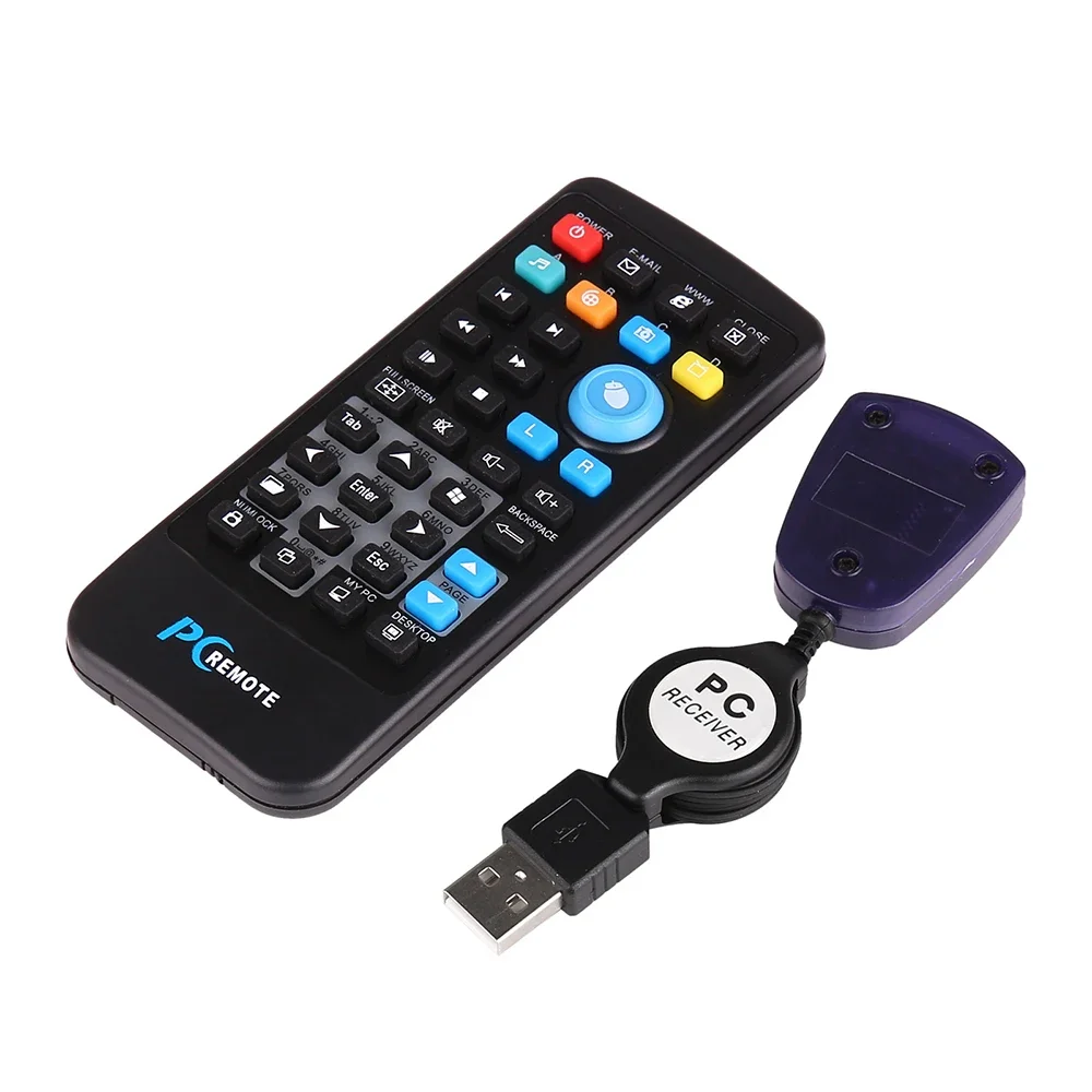 

Wireless PC Mouse Remote Control Controller USB Receiver IR Remote Control for Loptop PC Computer Center Windows 7 8 10