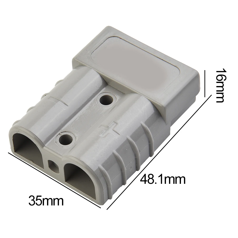 Wire & Cable Connectors Plug For Anderson 12-24V DC 2 Stitches 48x37mmx16mm 50 AMP 600V 6AWG Copper Silver Contact