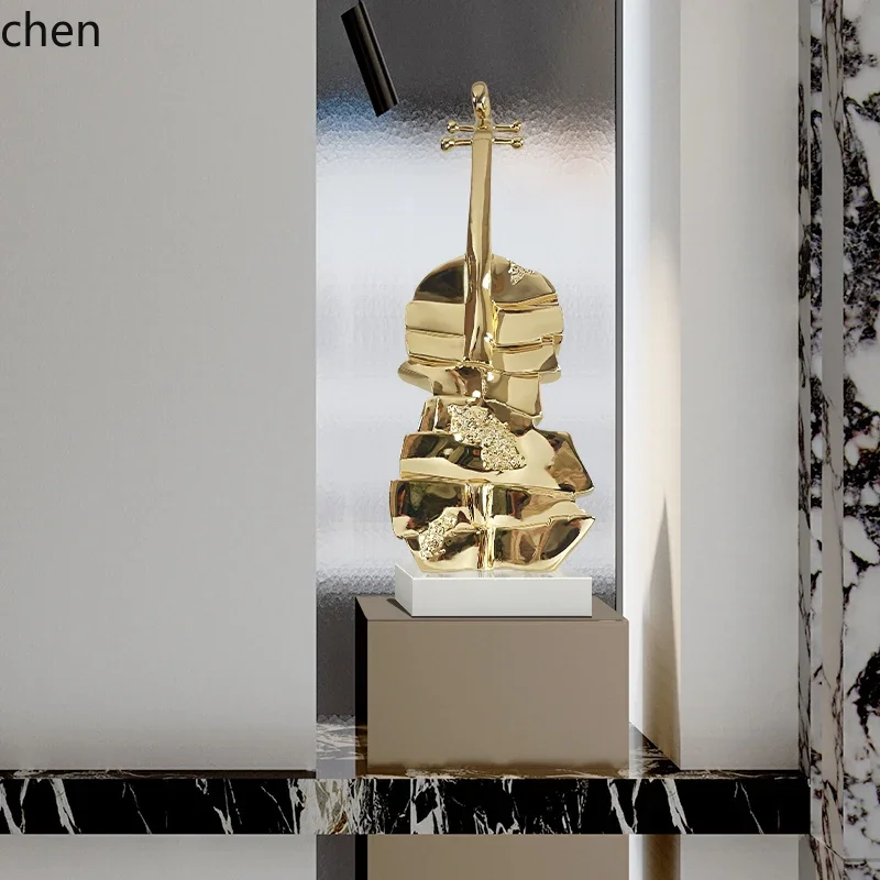 violin creative ornament light luxury high-end handicrafts home wine cabinet office desktop high-end decoration