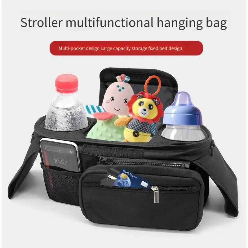 

1pc Multifunctional Baby Stroller Hanging Bag Storage Pouch Universal Organizing Basket Storage Device for Babysitting Stroller