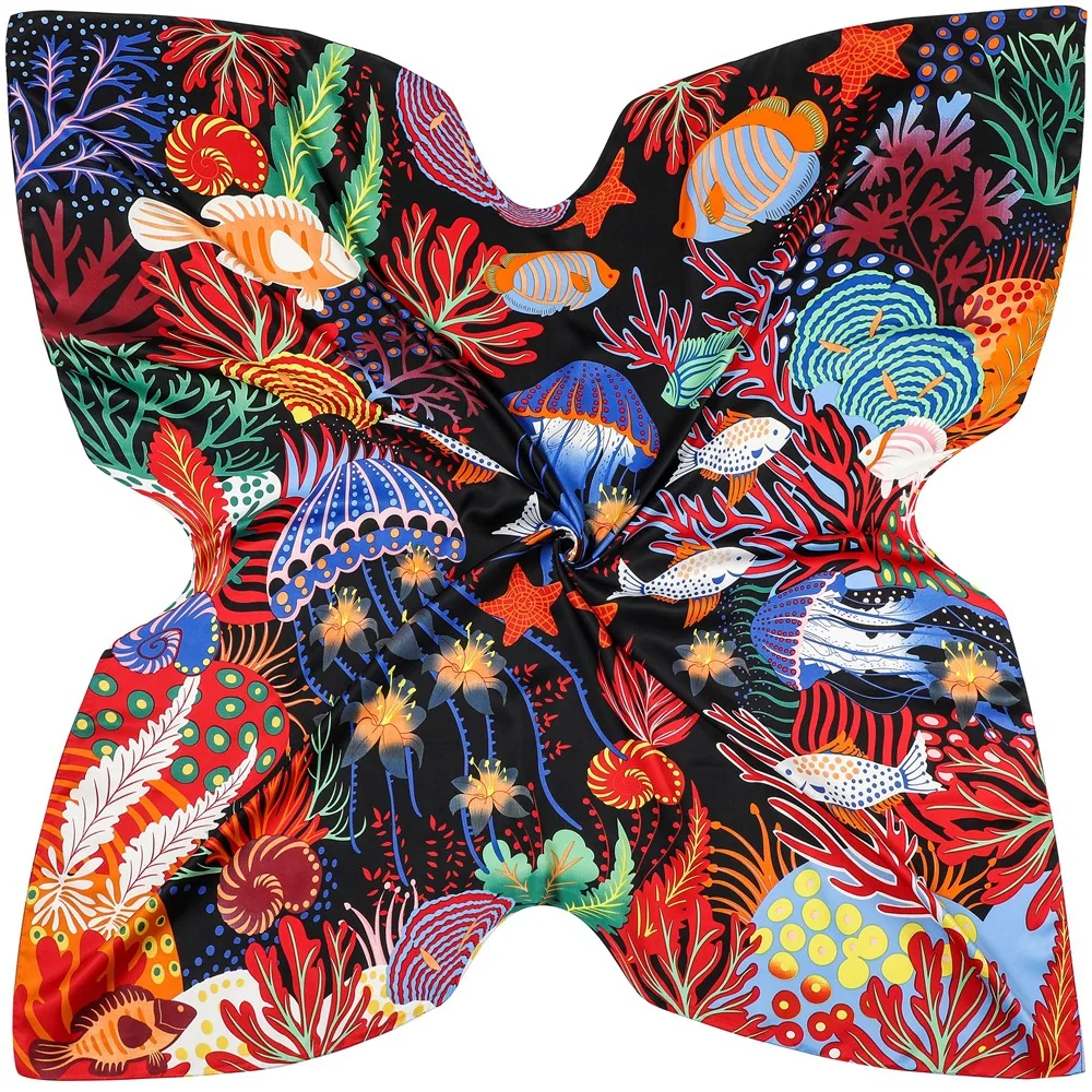 

Fashionable 130cm Underwater Goldfish Scarf Women Travel Shawl Sunscreen Wrap Gift Keep Warm All Year Round Versatile Present