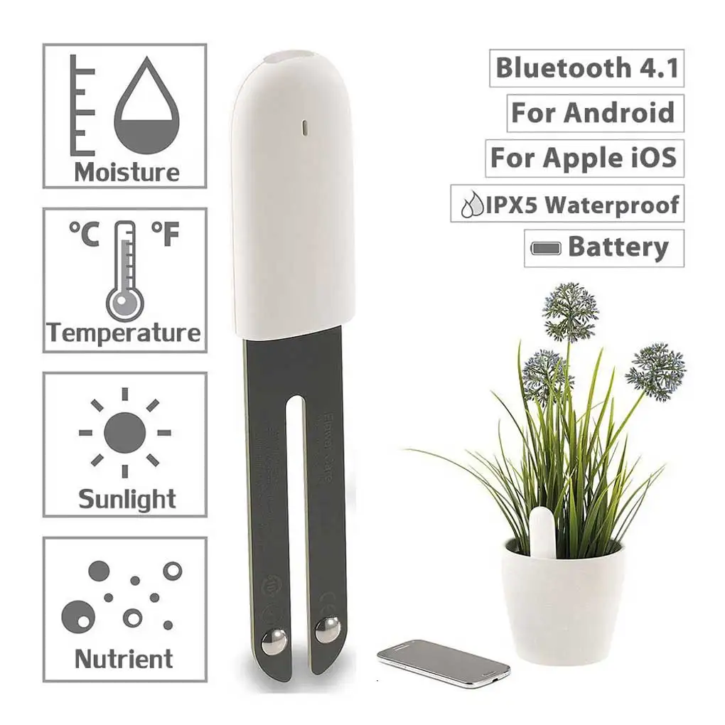 

Smart Soil Moisture Meter App Control Portable Garden Yard Backyard Tester Balcony Flowerpot Planter Testing Tool