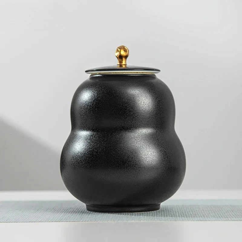 Food Candy Coffee Moisture-Proof Canister Large Tea Canister Ceramic Storage Canister Packaging Tea Container Tea Box