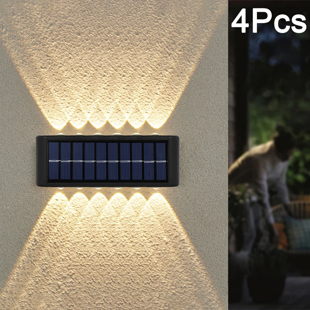 

Solar Up Down Wall Lights Illuminate Solar LED Light Outdoor Fence Lamps Exterior Light Waterproof Outdoor Lighting for Garden