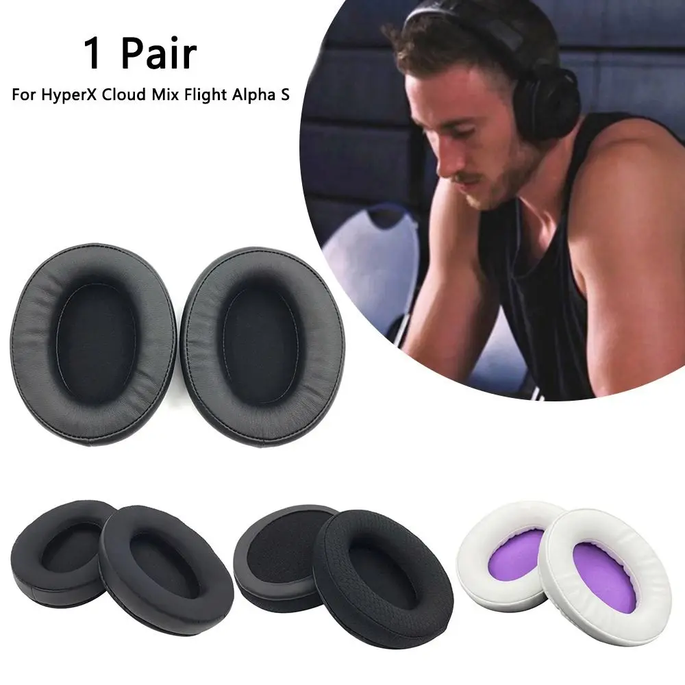 Foam Pad Earmuffs Ear Cushion Earbuds Cover Ear Pads Headphones Accessories for HyperX Cloud Mix Flight Alpha S