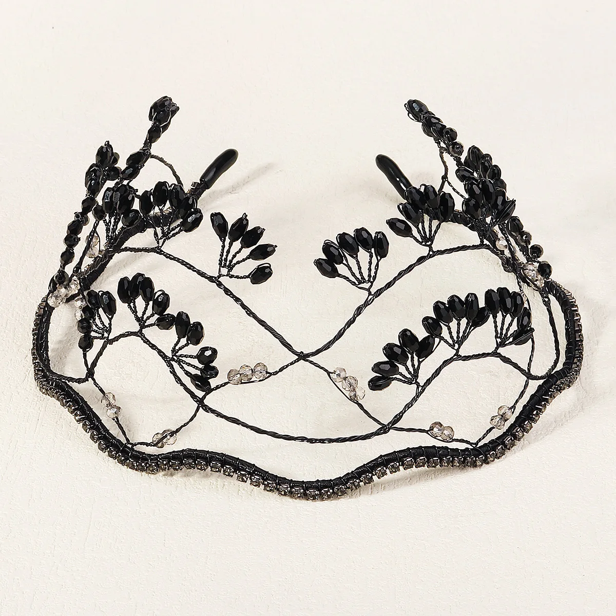 Luxury Crystal Beaded Hairnet Middle Eastern Hair Bands Hair Accessories For Women Festive Jewelry Headpieces