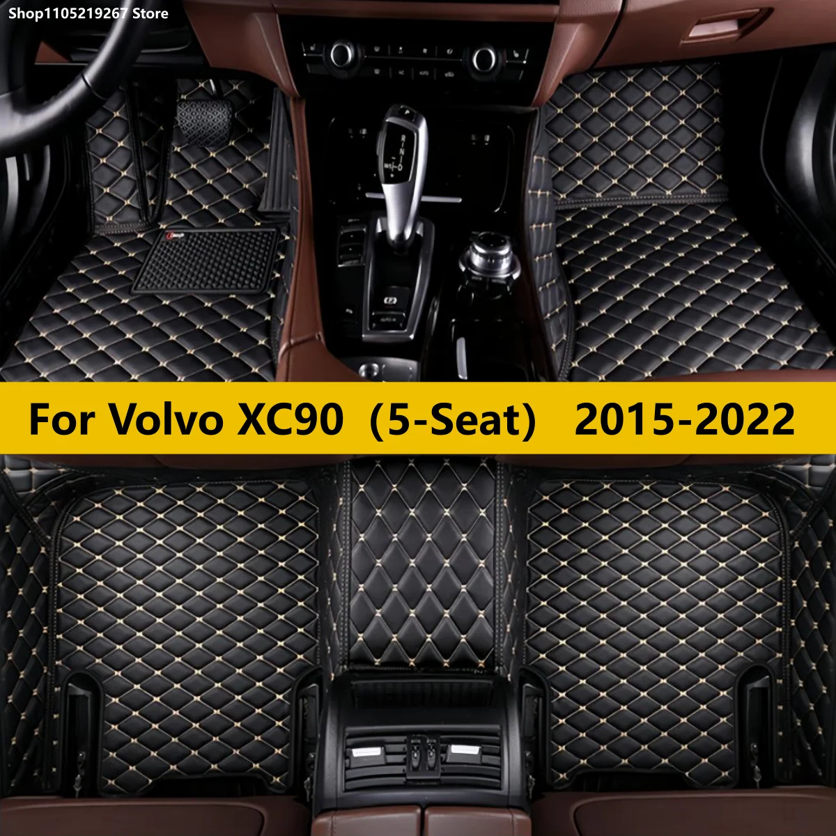 

Custom Car Floor Mats for Volvo XC90（5-Seat）2015 2016 2017 2018 2019 2020 2021 2022 Interior Details Car Accessories Carpet