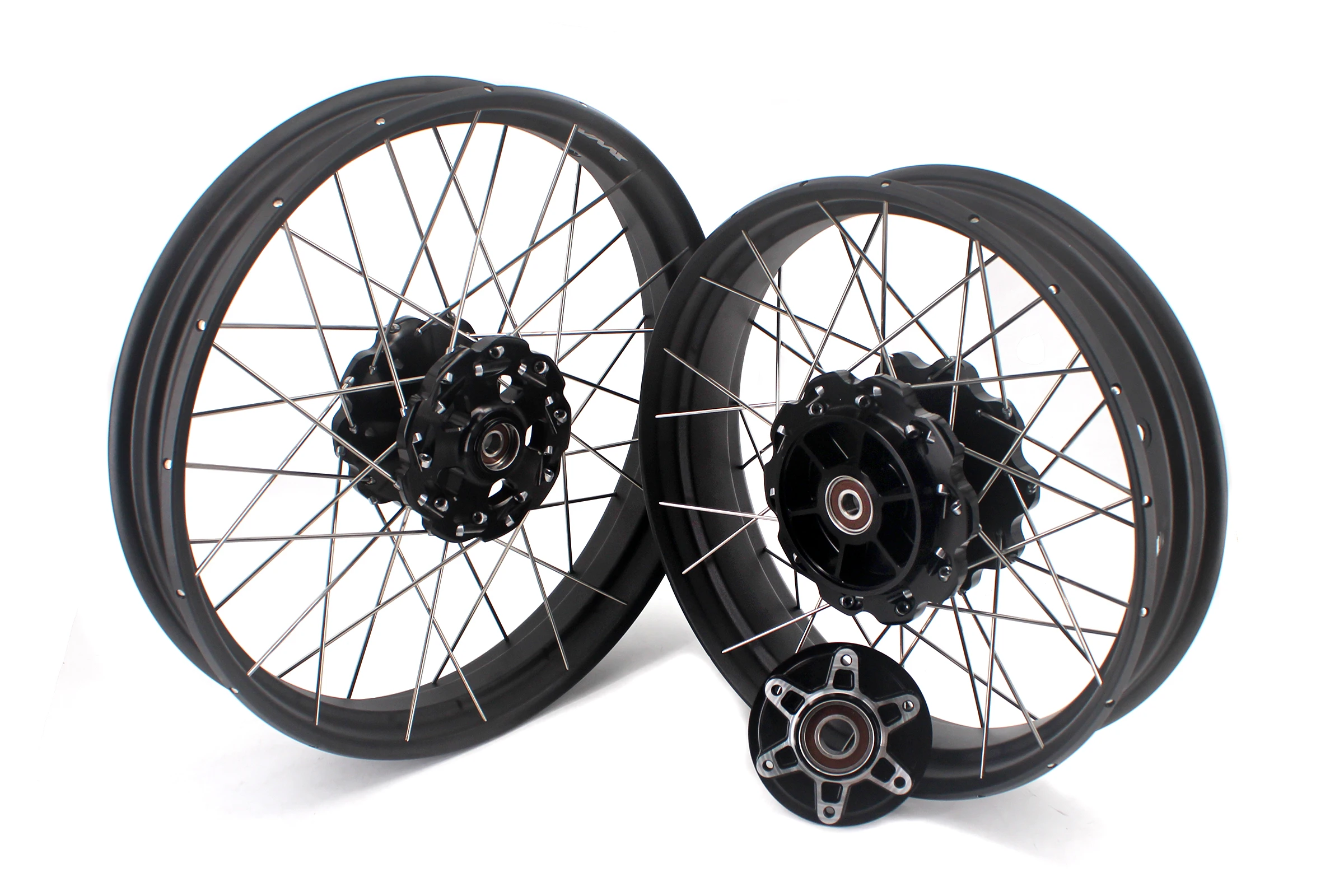 

【2025】VMX 2.5*19" / 3.5*17" Street Bike Tubeless Alloy Wheels Rims Fit KTM390 Adventure R 2020-2022 Black Hub And Rims