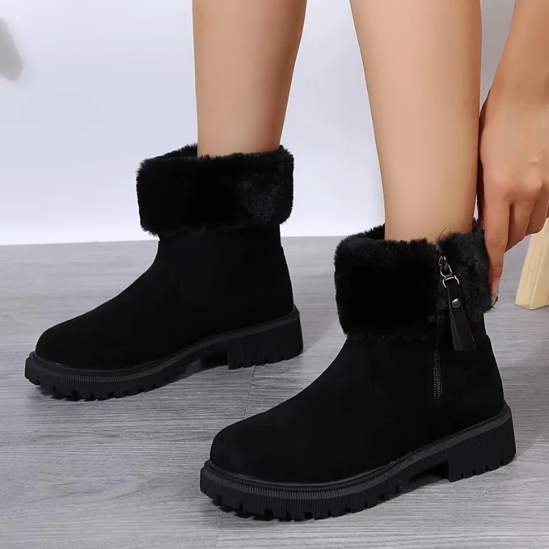 Winter Women Snow Boots Plus Velvet Warm Ankle Boots Women 2024 New Large Size Platform Cotton Shoes for Women Zapatos De Mujer