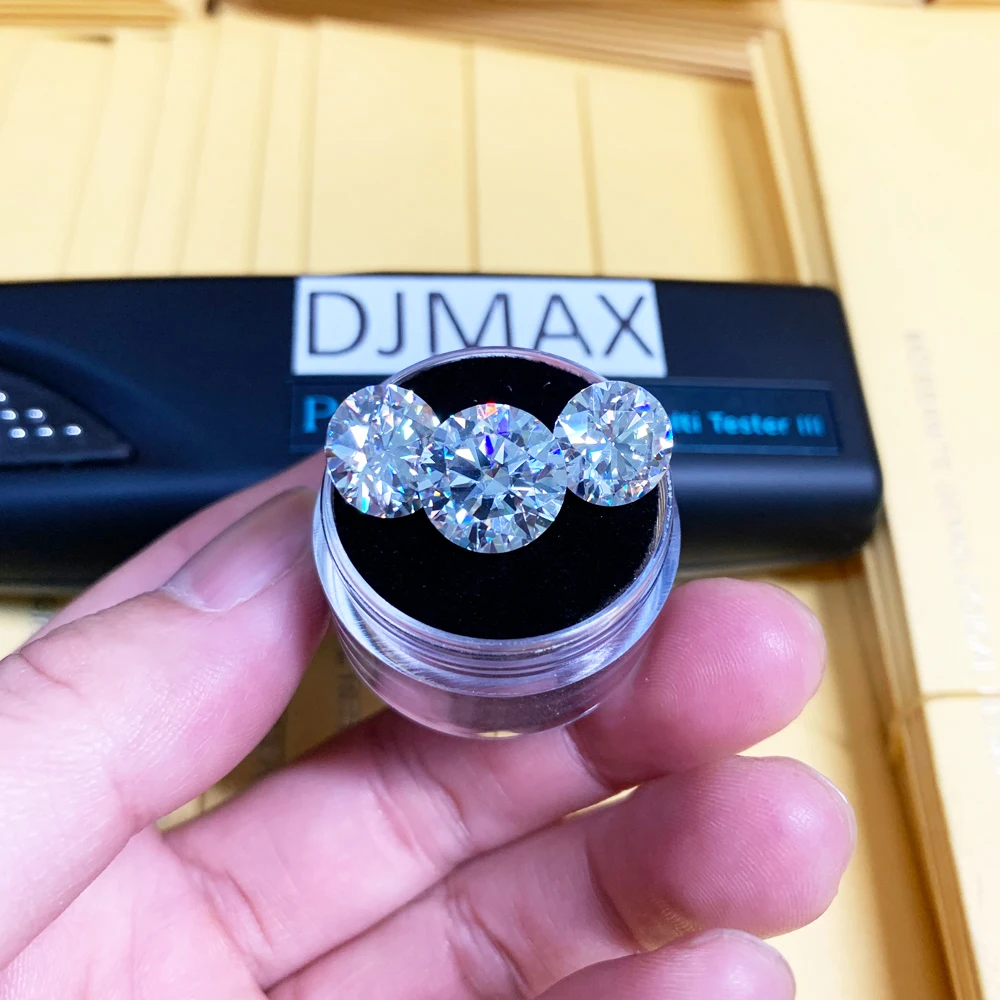 3EX Cut DJMAX 3-20mm Rare Heart Cut Moissanite Loose Stones Real D Color VVS1 Heart Shape Certified Moissanite Diamonds