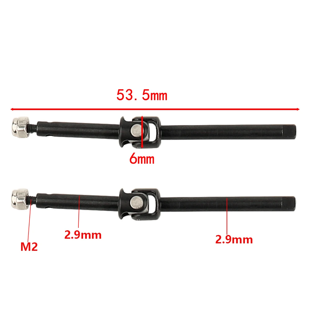 Heavy Duty Front CVD Drive Shaft Pair Long & Standard Version for 1/10 RC Crawler Straight Axle Upgrade Replacement Parts