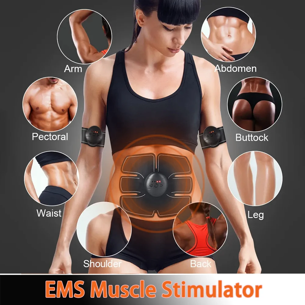 Muscle Stimulator EMS Body Hip Trainer Shaping Patch Sliming Trainer Unisex USB Recharge EMS Muscle Stimulator For Home Use