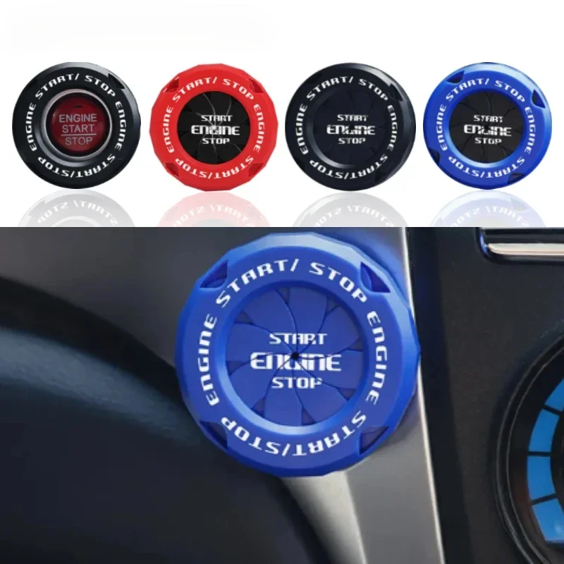 KMIND Car Engine Start Stop Switch Button Cover Ignition Anti-scratch Protection Decorative Stickers for Car Accessories