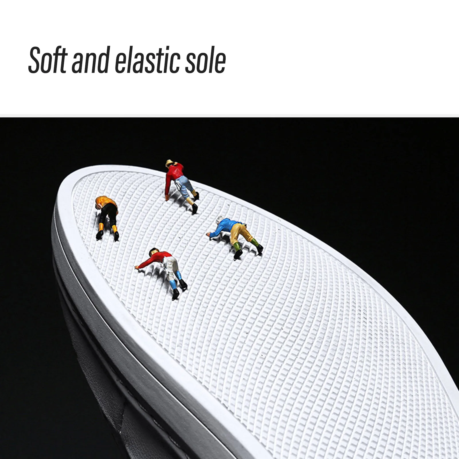 Men's Leather Flats Sneaker Trend Office Formal Lightweight Driving Shoes for Traveling Walking Wear image 4