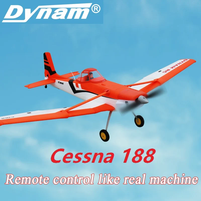 

Dynam Cessna188 спортивный, как реальный тренировочный самолет 1,5 м, разлетный воздушный аппарат с дистанционным управлением и фиксированным крылом, уличный пульт дистанционного управления