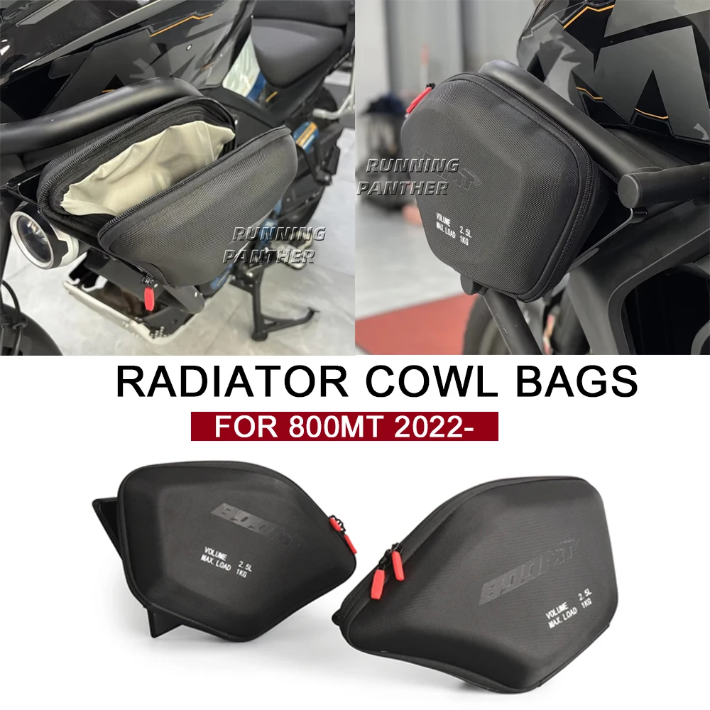 

For CF Moto 800 MT 800 mt 2022-2025 NEW Motorcycle Accessories Radiator Cowl Bag Side Fairing Tool Storage Bags 2023 2024 2025