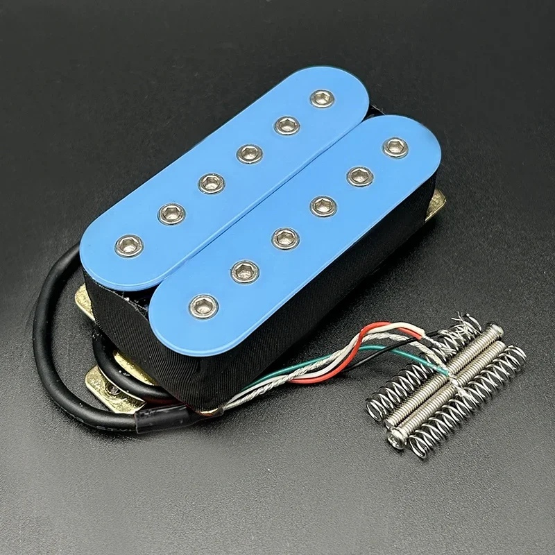 Guitar Humbucker 12 Adjustable Hex Screw Dual Coil 6-String Electric Guitar Coil Splitting Pickup N7.5K/B15K Output Light Blue