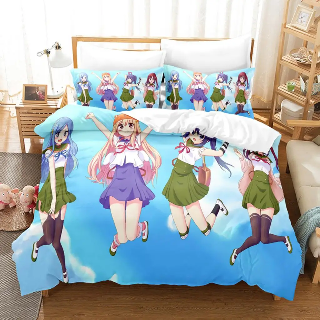 

3D Print Anime The Himouto! Umaru-chan Bedding Sets Duvet Cover Set With Pillowcase Twin Full Queen King Bedclothes Bed Linen