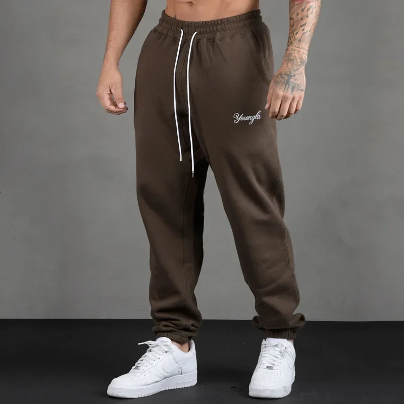 2024 High quality Casual pants YOUNGL American Men's Woemn's Sweatpants High Cotton Trousers Sports Fitness Casual Trousers