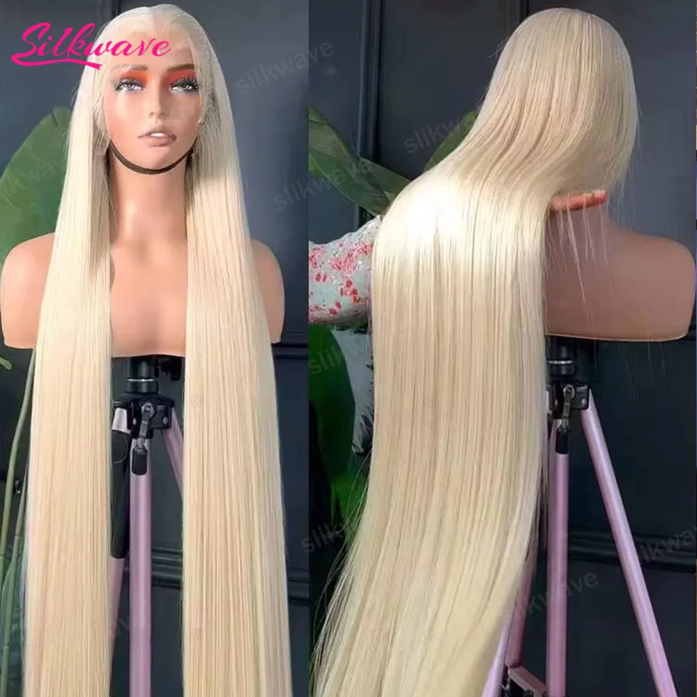 

Накладной парик из натуральных волос 613 Honey Blonde, прямой, 200% плотности, с цветным кружевным фронтом, 40 дюймов, бразильский, 13x4, для женщин