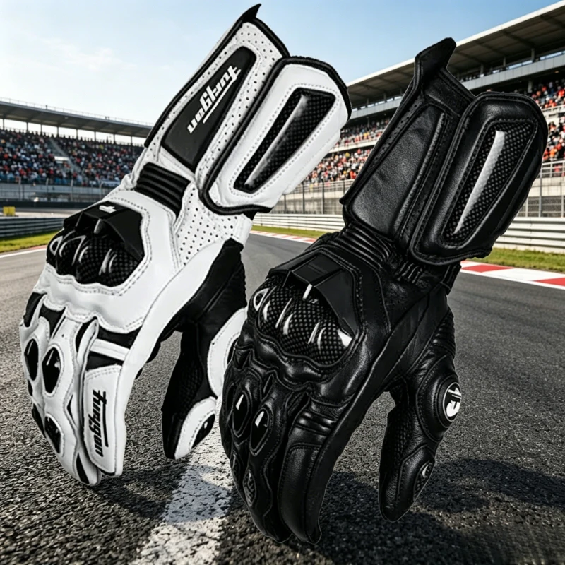 

Furygan AFS6 Motorcycle Gloves Leather Carbon Fiber Racing Riding Gloves Anti‑Fall Breathable Non‑Slip Short Gloves for Motorbik