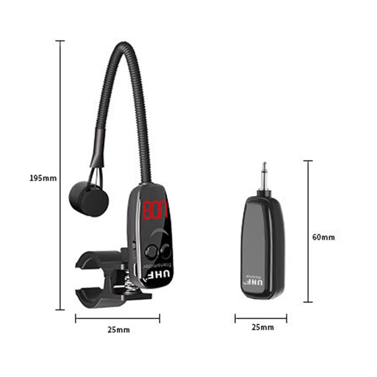 Musical Instrument Pickup Clip-on Mic for Outdoor Performance Saxophone