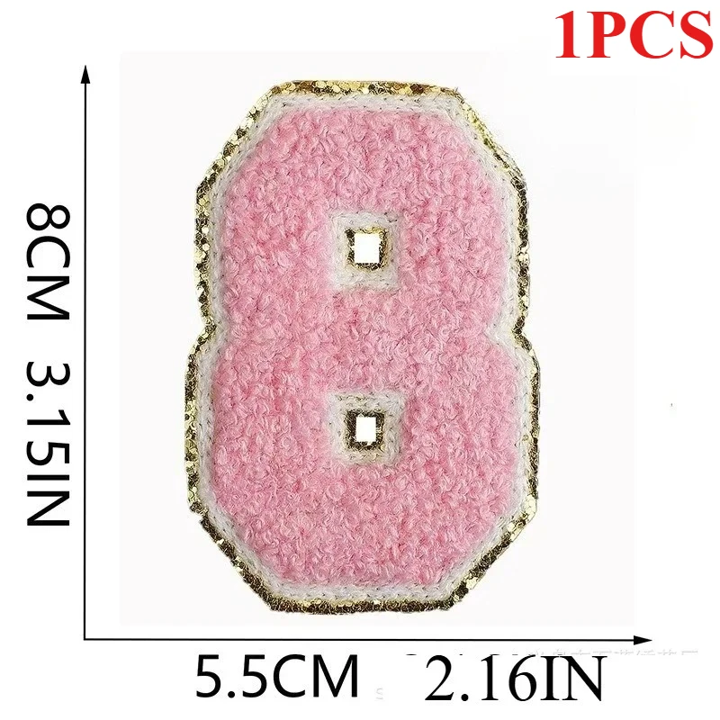 1PCS/Bulk 8cm Roze Engels Brief Patch Sticker Geborduurde Doek Kleding Kunst, Ambachten & Naaien DIY Kleding Naaien levert