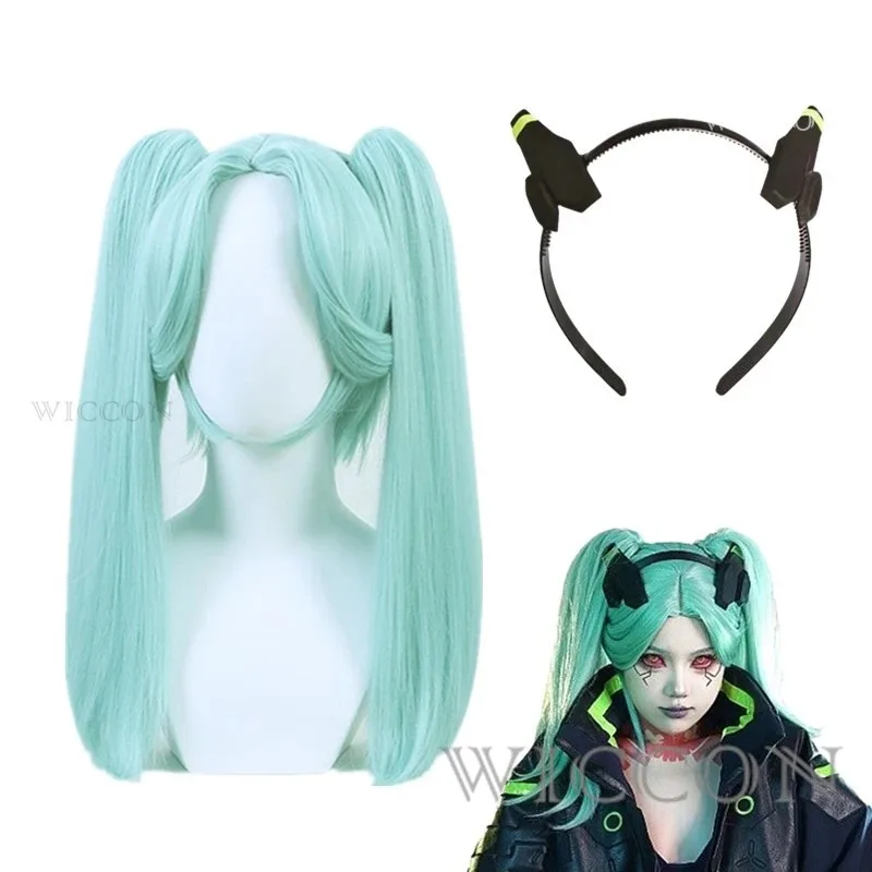 Costume de Cosplay Anime Edgerunners Rebecca, veste, perruque, autocollants de tatouage, couvre-chef, Costumes d'halloween pour femmes