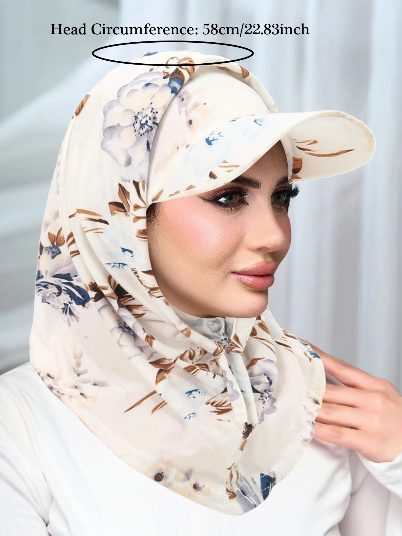 2 قطعة/المجموعة العصرية طباعة الدراجات وشاح الحجاب قبعات مزيج مجموعة التفاف وشاح الرأس مسلم عمامة بونيه للنساء Turbantes قبعات #6