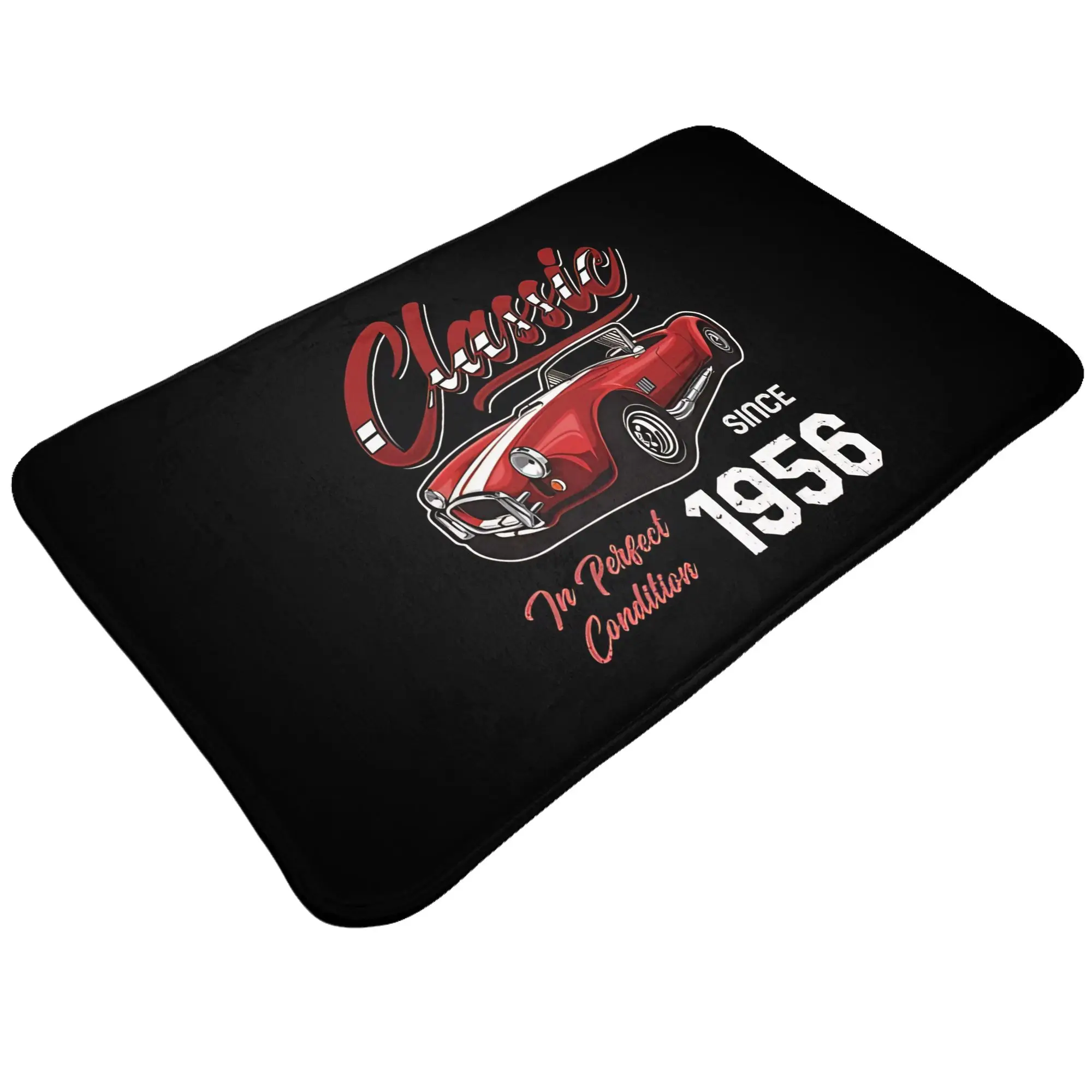 Not Old Classic Car Vintage Born In 1956  Decorations Bathroom Mat 70th Doormat Kitchen Carpet Outdoor Rug Home Decoration