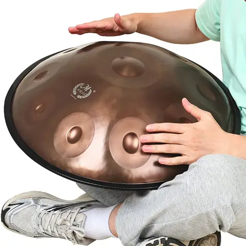 22 Inch Handpan 10 Tone Professional Handpan Drum Meditation Steel Drums with Bag Holder Beginner Handmade Instrument Percussion